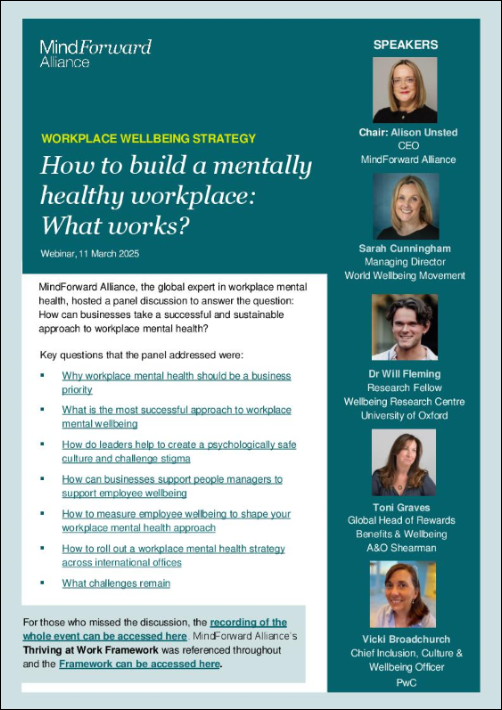 How to build a mentally healthy workplace What works How to build a mentally healthy workplace What works