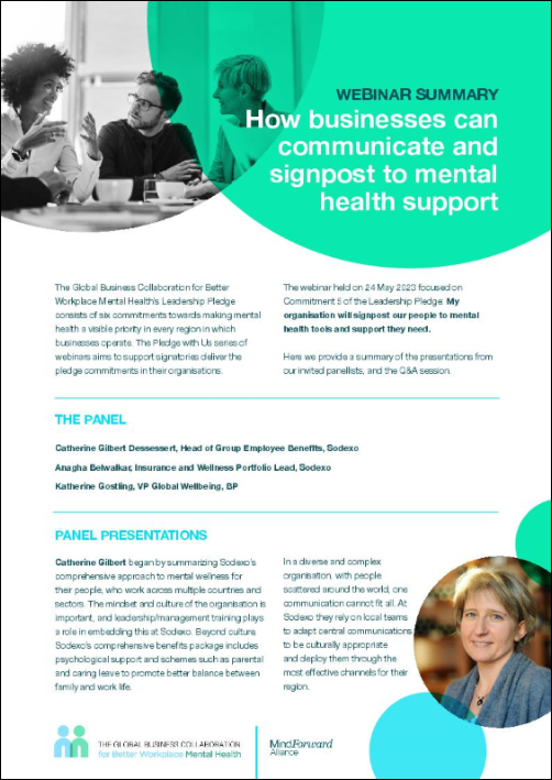 How businesses can communicate and signpost to mental health support How businesses can communicate and signpost to mental health support
