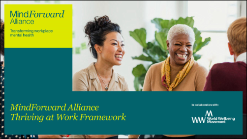Thriving at Work Framework Thriving at Work Framework